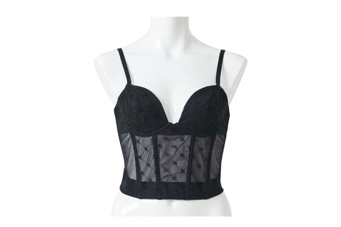 see-through beads 3/4cup corset (L wire)